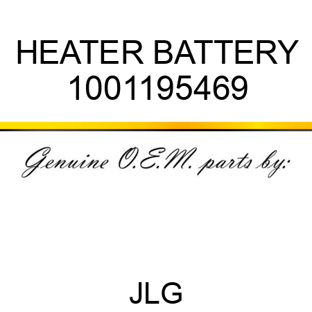 HEATER BATTERY 1001195469