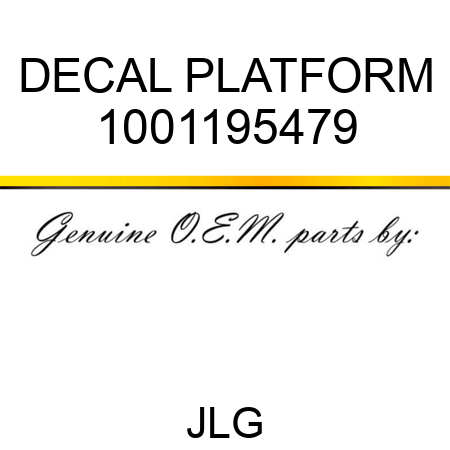 DECAL PLATFORM 1001195479
