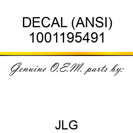 DECAL (ANSI) 1001195491