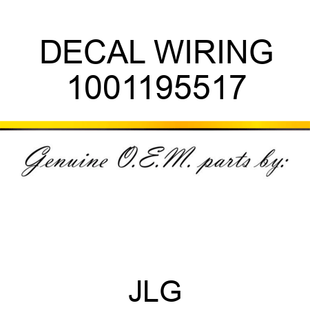 DECAL WIRING 1001195517