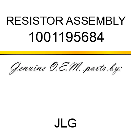 RESISTOR ASSEMBLY 1001195684