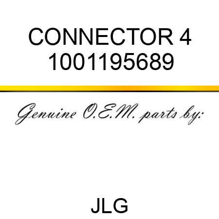 CONNECTOR 4 1001195689