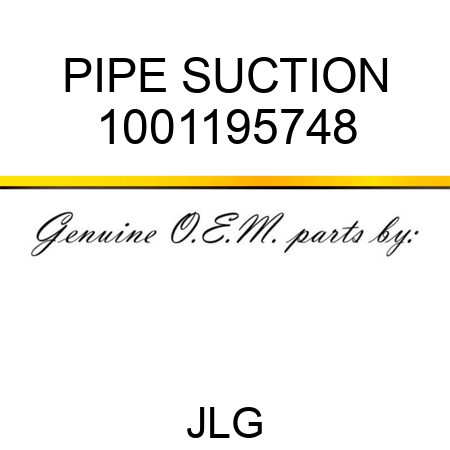 PIPE SUCTION 1001195748
