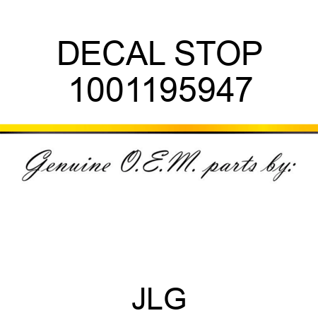DECAL STOP 1001195947
