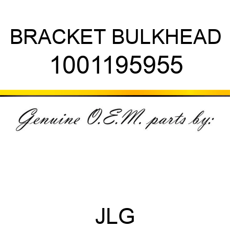BRACKET BULKHEAD 1001195955