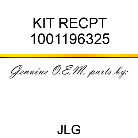 KIT RECPT 1001196325