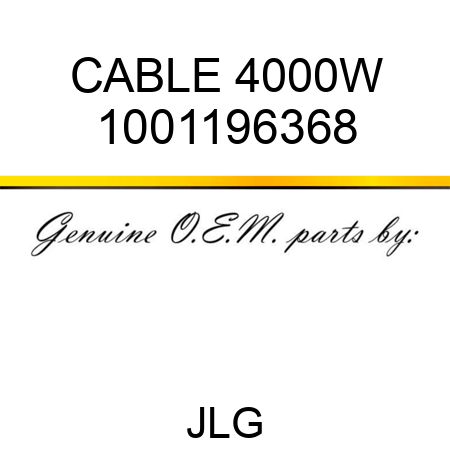 CABLE 4000W 1001196368