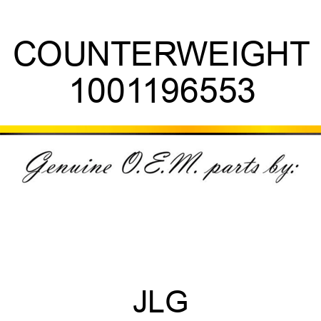 COUNTERWEIGHT 1001196553