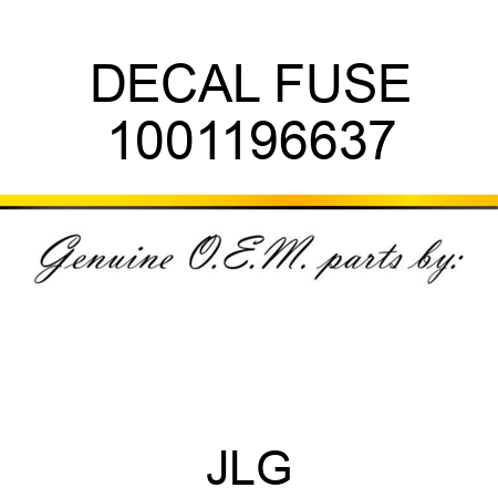 DECAL FUSE 1001196637