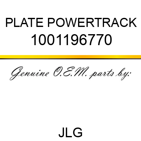 PLATE POWERTRACK 1001196770