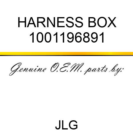 HARNESS BOX 1001196891