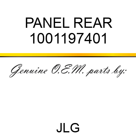PANEL REAR 1001197401