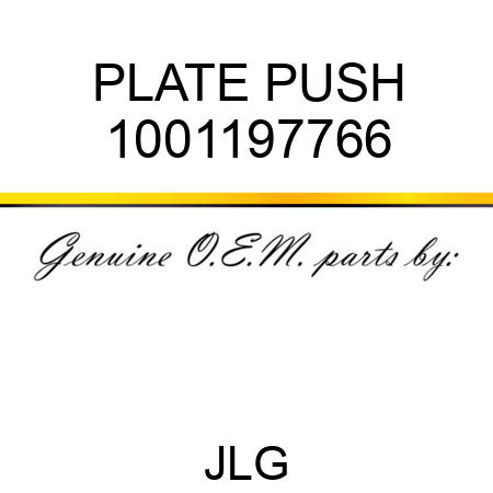 PLATE PUSH 1001197766
