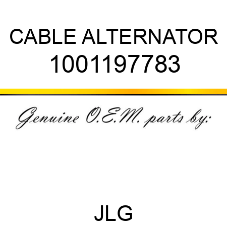 CABLE ALTERNATOR 1001197783