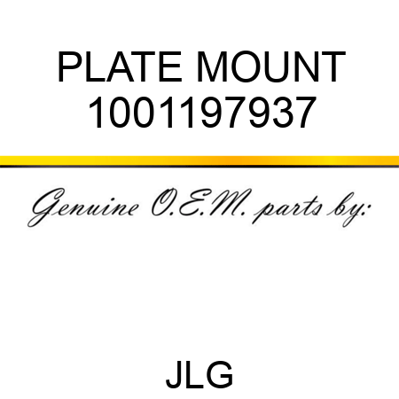 PLATE MOUNT 1001197937