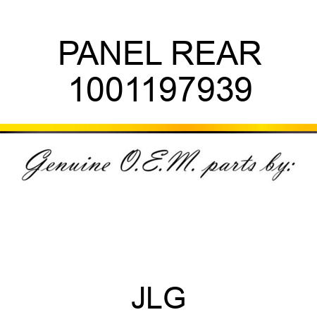 PANEL REAR 1001197939