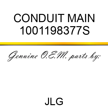 CONDUIT MAIN 1001198377S