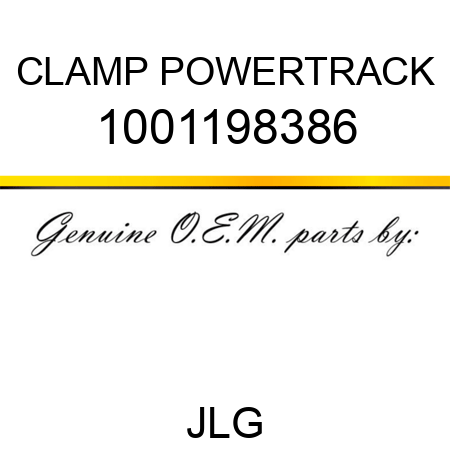 CLAMP POWERTRACK 1001198386