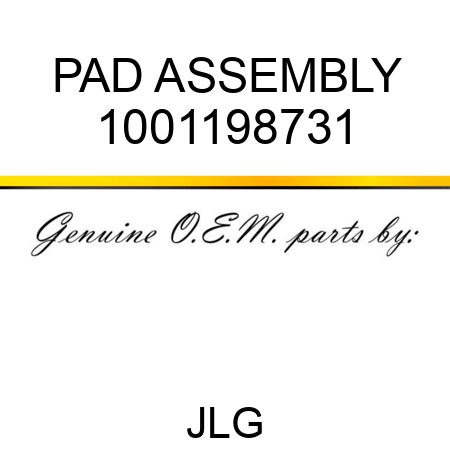 PAD ASSEMBLY 1001198731