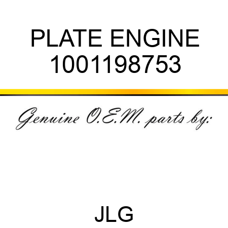 PLATE ENGINE 1001198753
