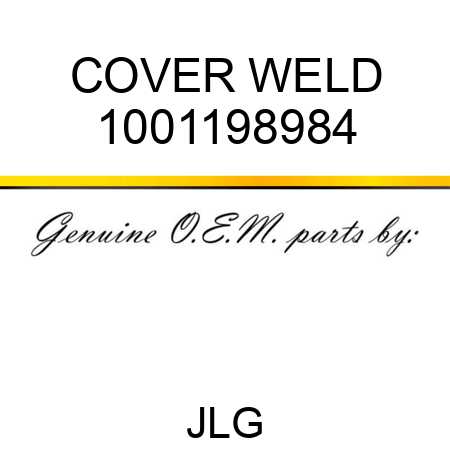 COVER WELD 1001198984