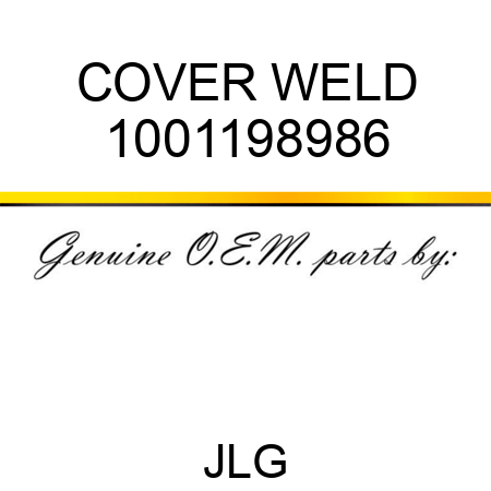 COVER WELD 1001198986