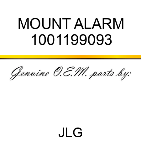 MOUNT ALARM 1001199093