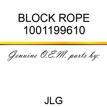 BLOCK ROPE 1001199610