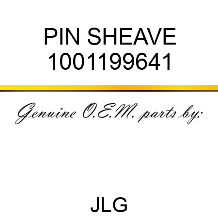 PIN SHEAVE 1001199641
