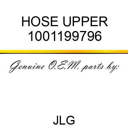 HOSE UPPER 1001199796