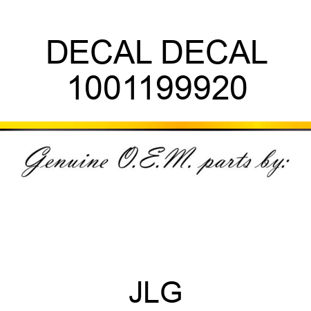 DECAL DECAL 1001199920
