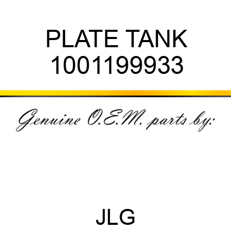 PLATE TANK 1001199933