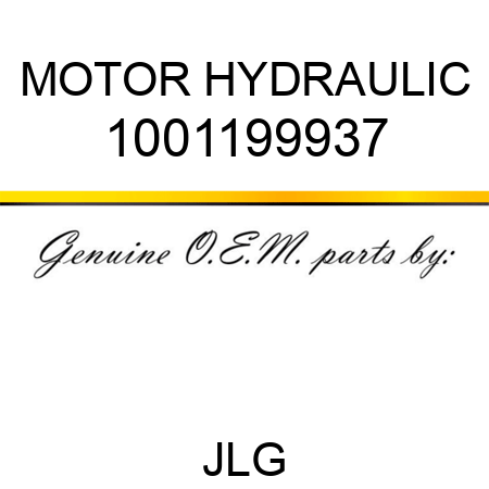 MOTOR HYDRAULIC 1001199937