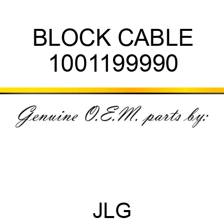 BLOCK CABLE 1001199990