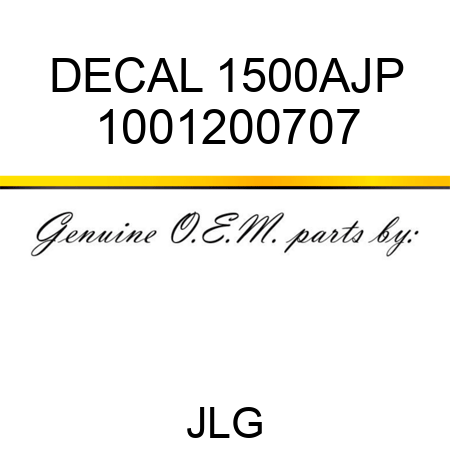 DECAL 1500AJP 1001200707
