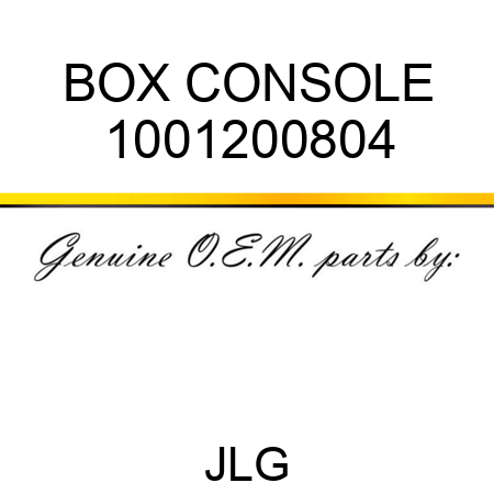 BOX CONSOLE 1001200804
