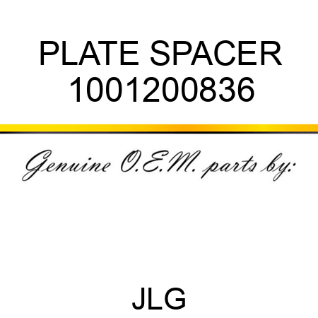 PLATE SPACER 1001200836