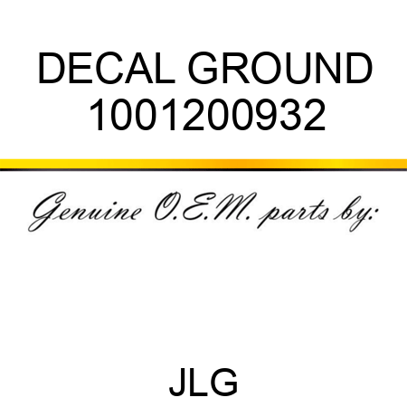 DECAL GROUND 1001200932