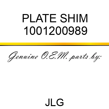 PLATE SHIM 1001200989