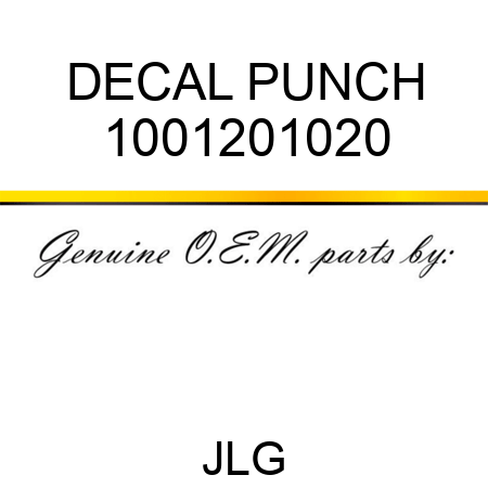 DECAL PUNCH 1001201020