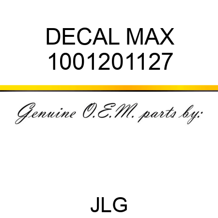 DECAL MAX 1001201127