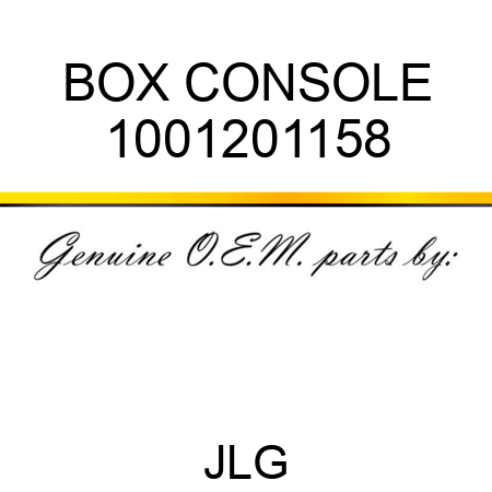 BOX CONSOLE 1001201158