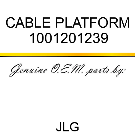CABLE PLATFORM 1001201239