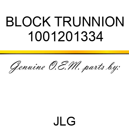 BLOCK TRUNNION 1001201334
