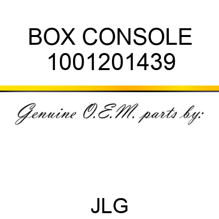 BOX CONSOLE 1001201439