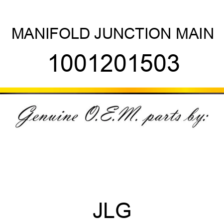 MANIFOLD JUNCTION MAIN 1001201503