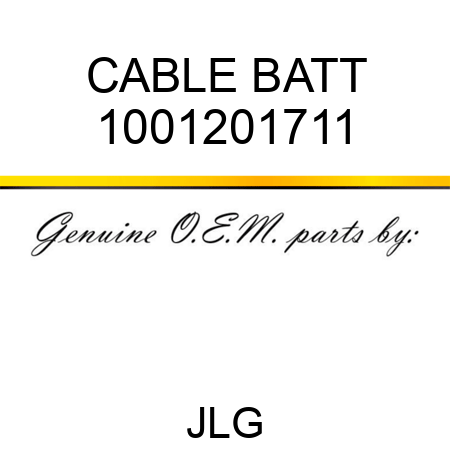 CABLE BATT 1001201711