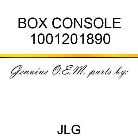 BOX CONSOLE 1001201890