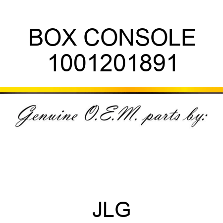 BOX CONSOLE 1001201891
