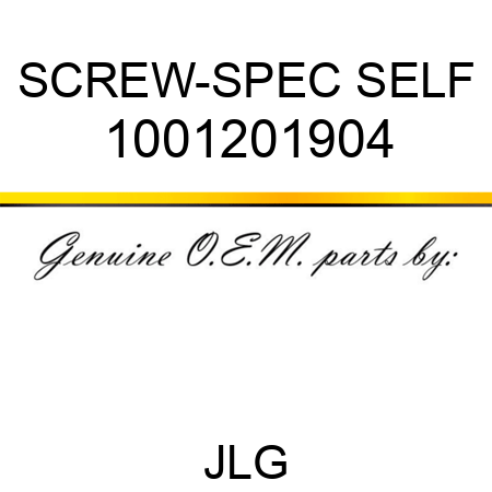 SCREW-SPEC SELF 1001201904